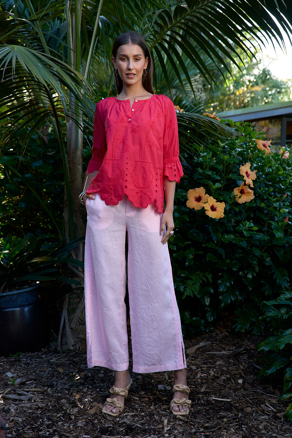 Loobies Story Dragonfly Top Raspberry