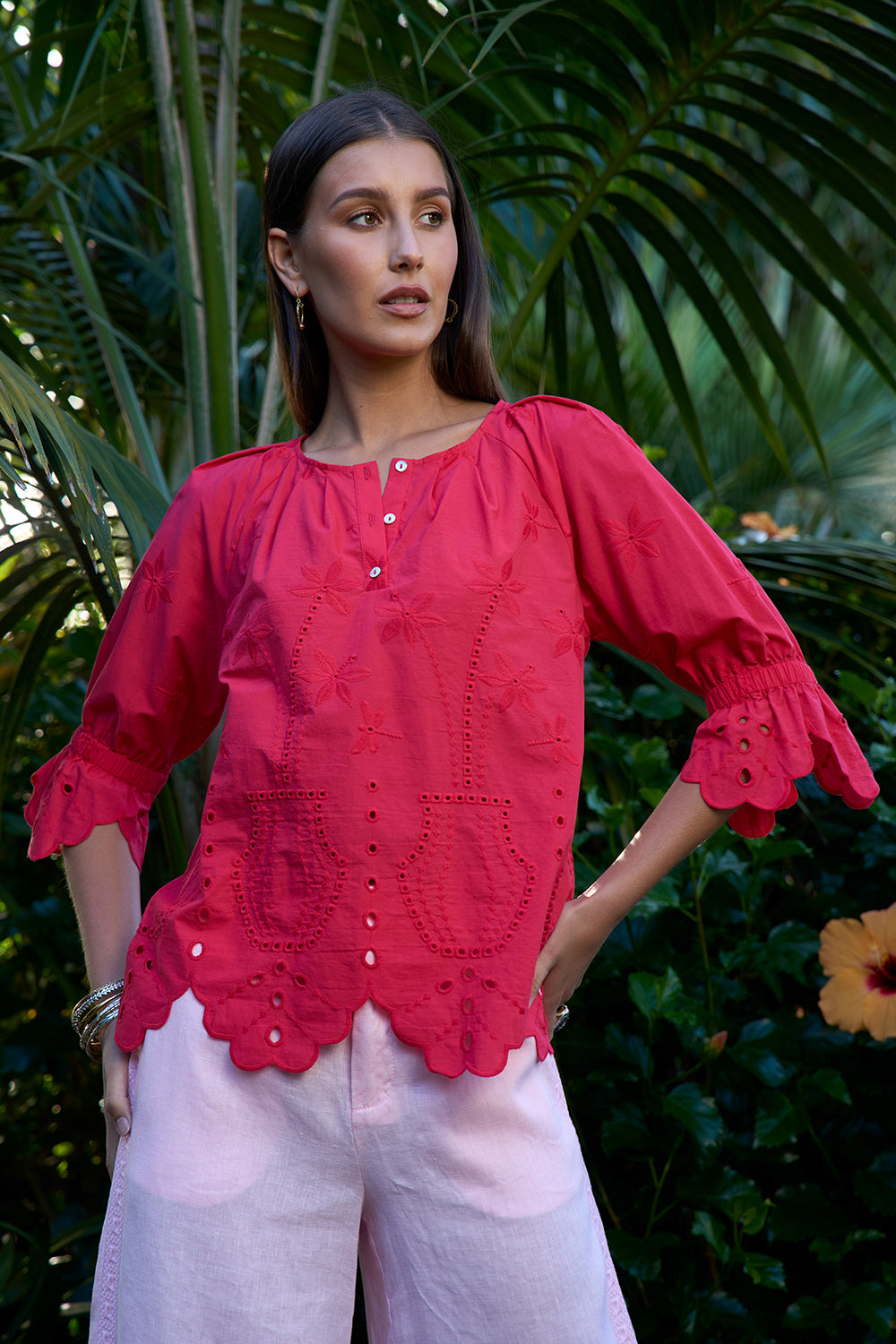 Loobies Story Dragonfly Top Raspberry
