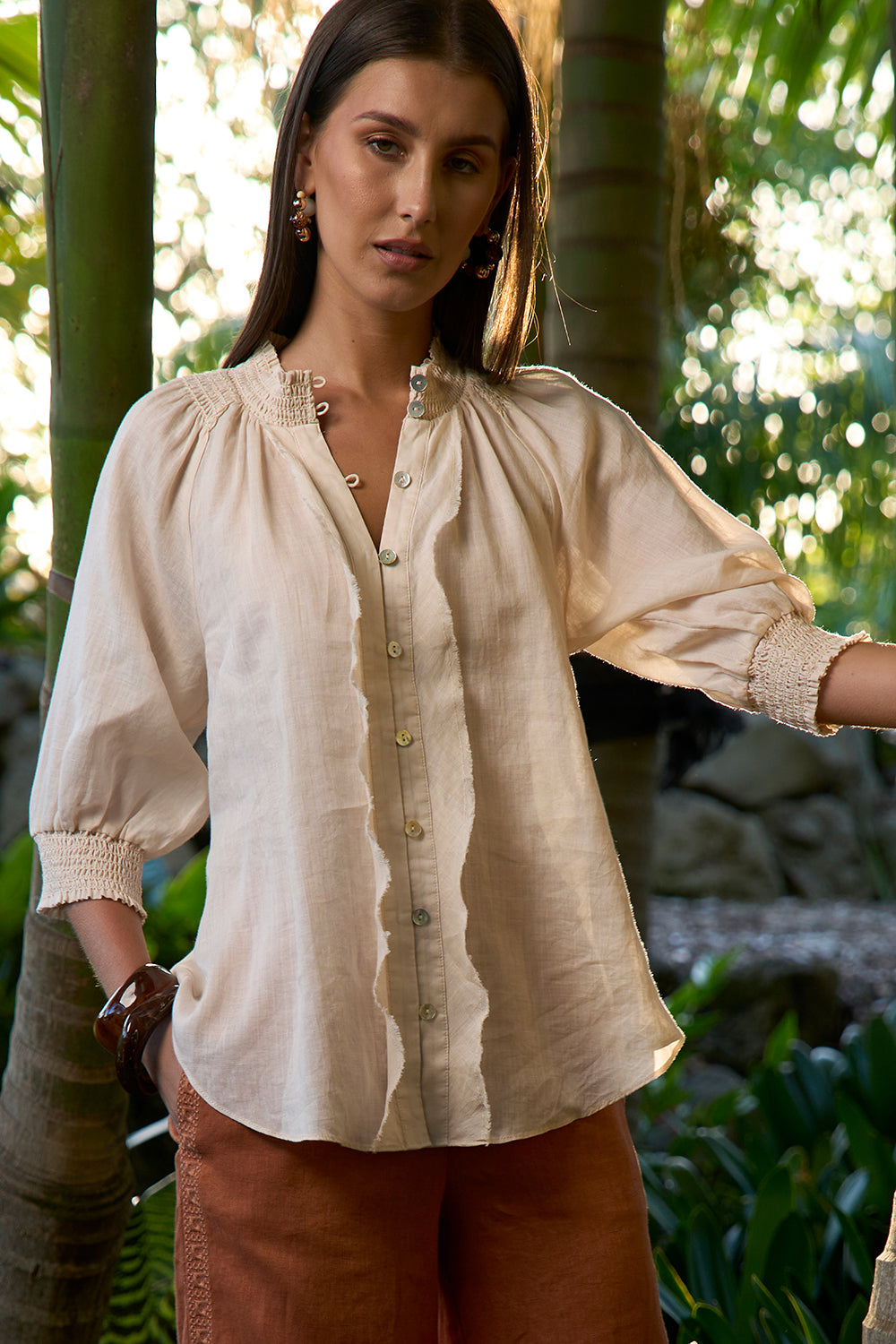 Loobies Story Waterlily Shirt Bone