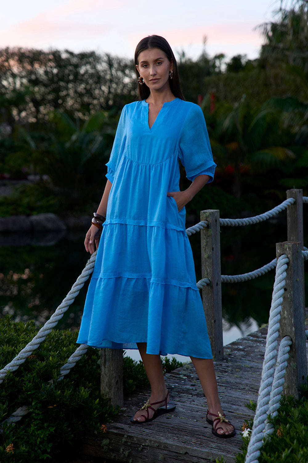 Loobies Story Waterlily Dress Bluebell
