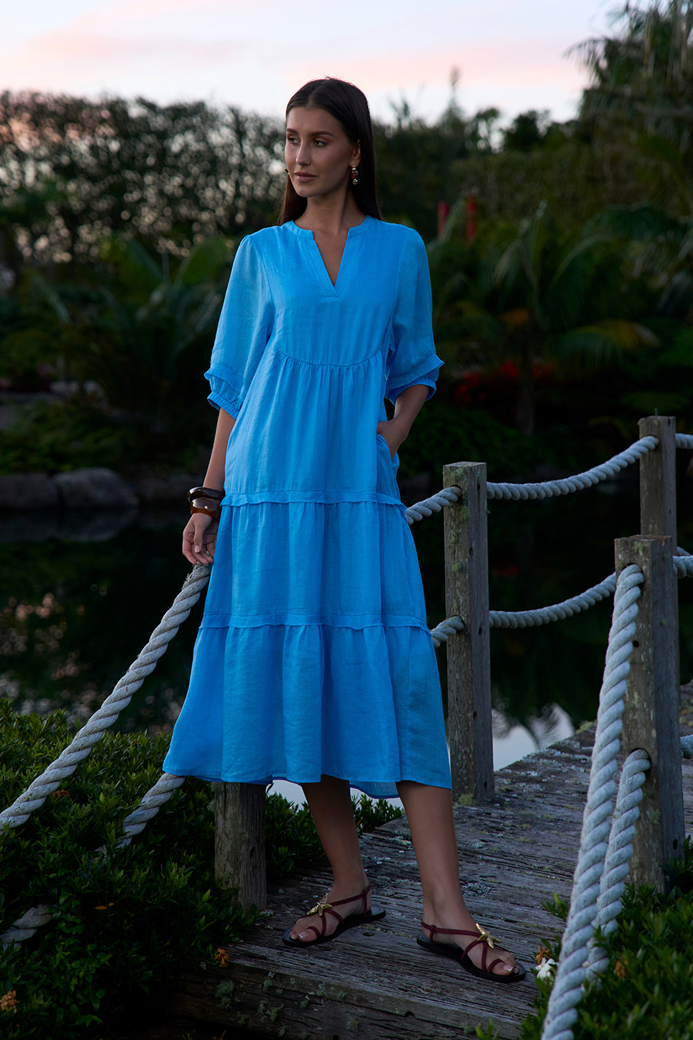 Loobies Story Waterlily Dress Bluebell