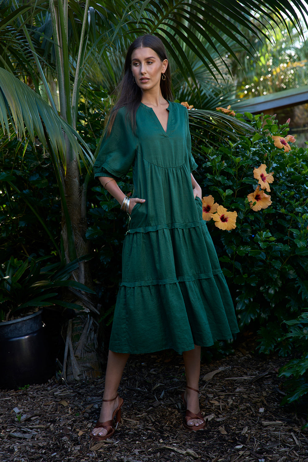 Loobies Story Waterlily Dress Jungle Green