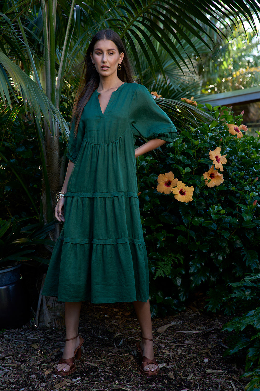 Loobies Story Waterlily Dress Jungle Green