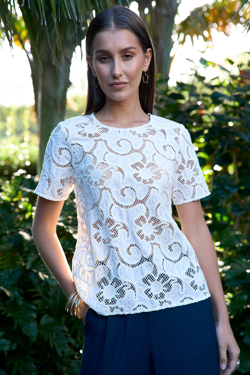 Loobies Story Moonstone Top Silk White