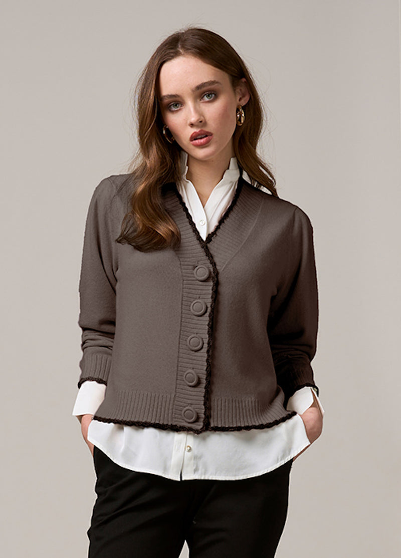 Loobies Story Rosalind Cardi-Walnut