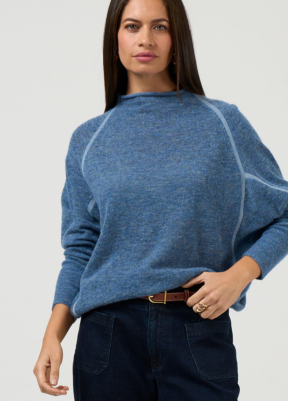Loobies Story Astoria Batwing Sweater - Denim
