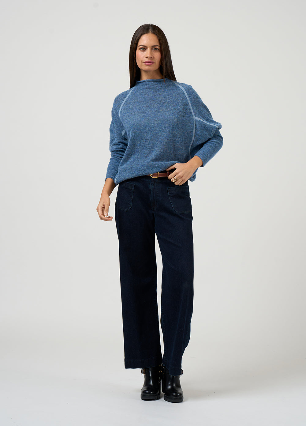 Loobies Story Astoria Batwing Sweater - Denim
