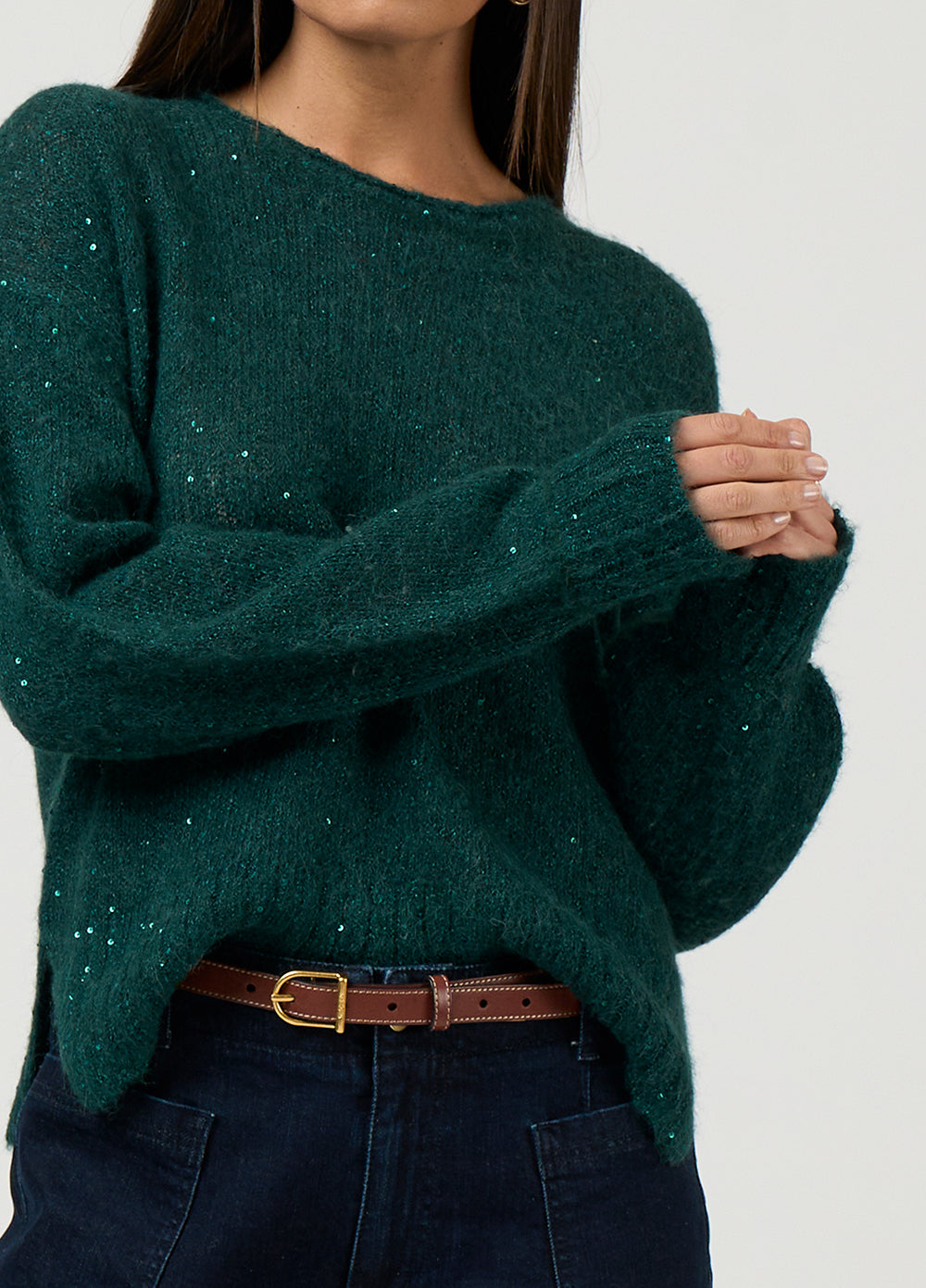 Loobies Story Ritz Sweater Evergreen