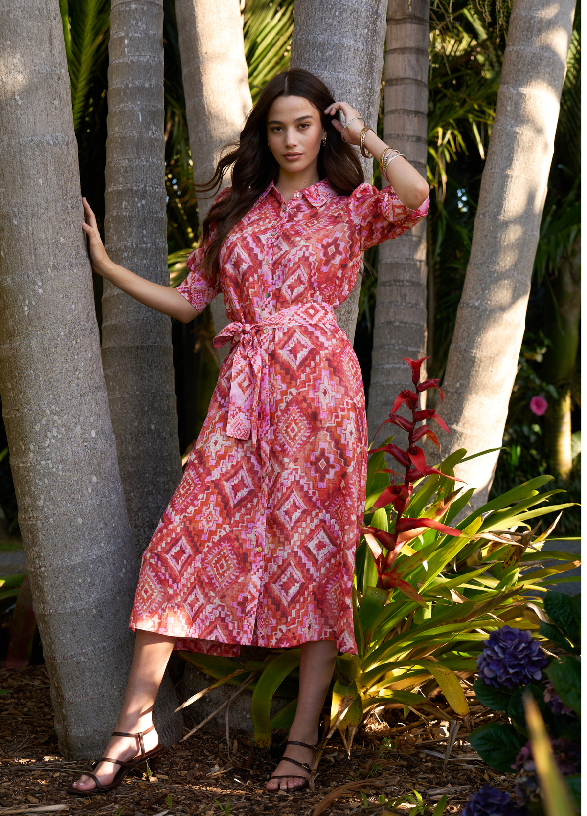 Loobie's Story Sinhala Shirt Dress Coral