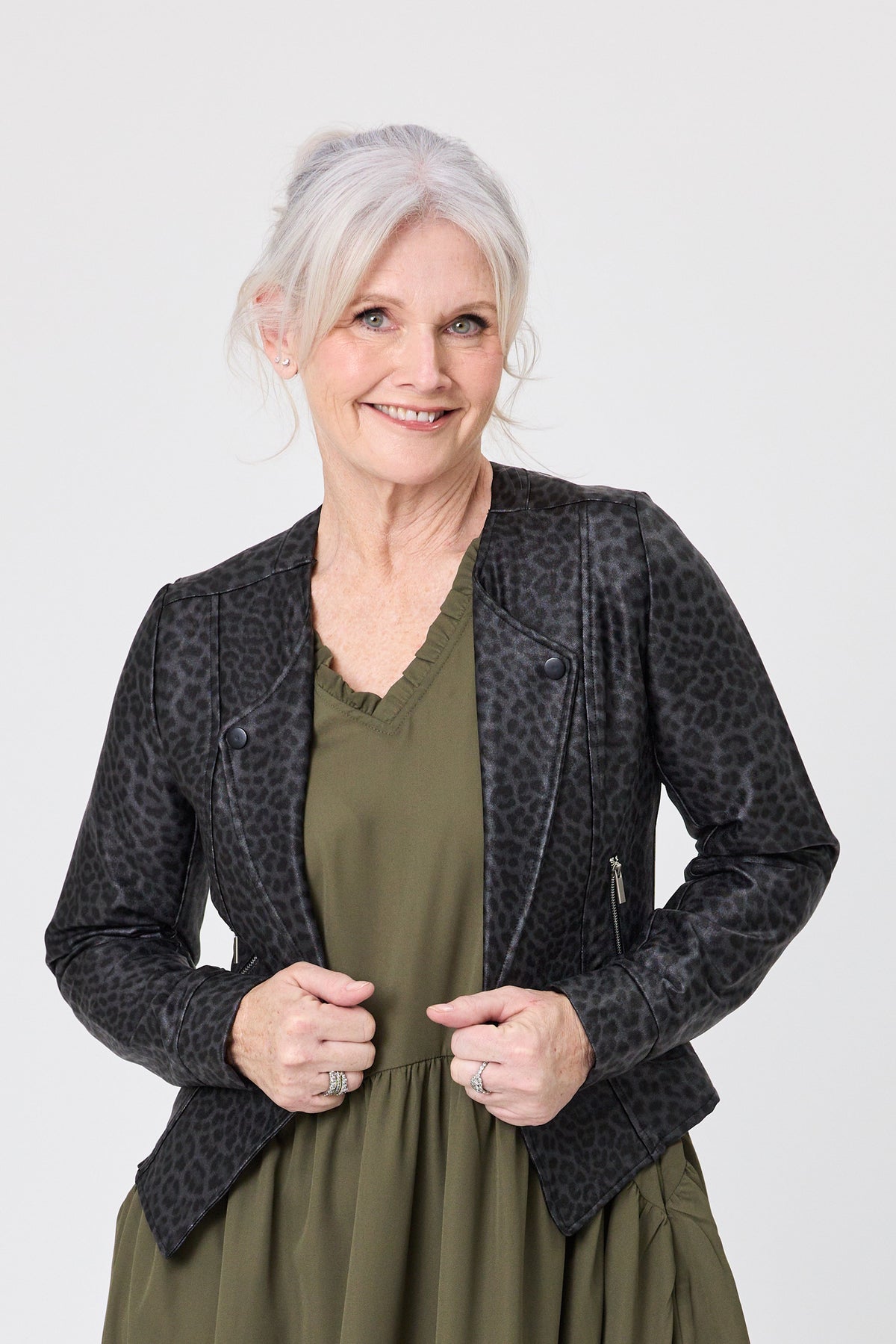 Lemon Tree Mika Jacket Grey Leopard