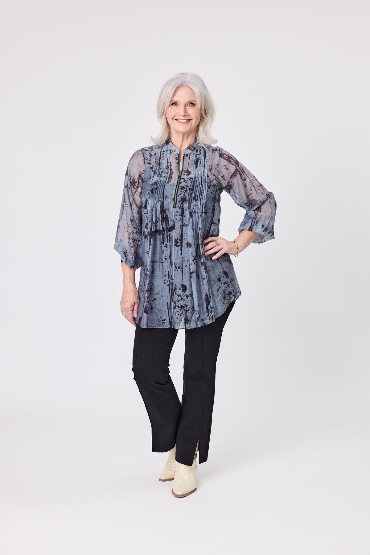 Lemon Tree Liz Top & Singlet Blue Shades