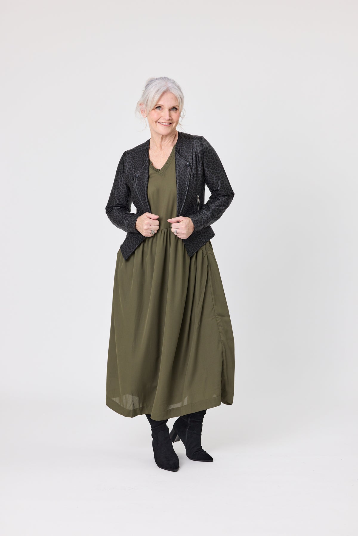 Lemon Tree Mika Jacket Grey Leopard