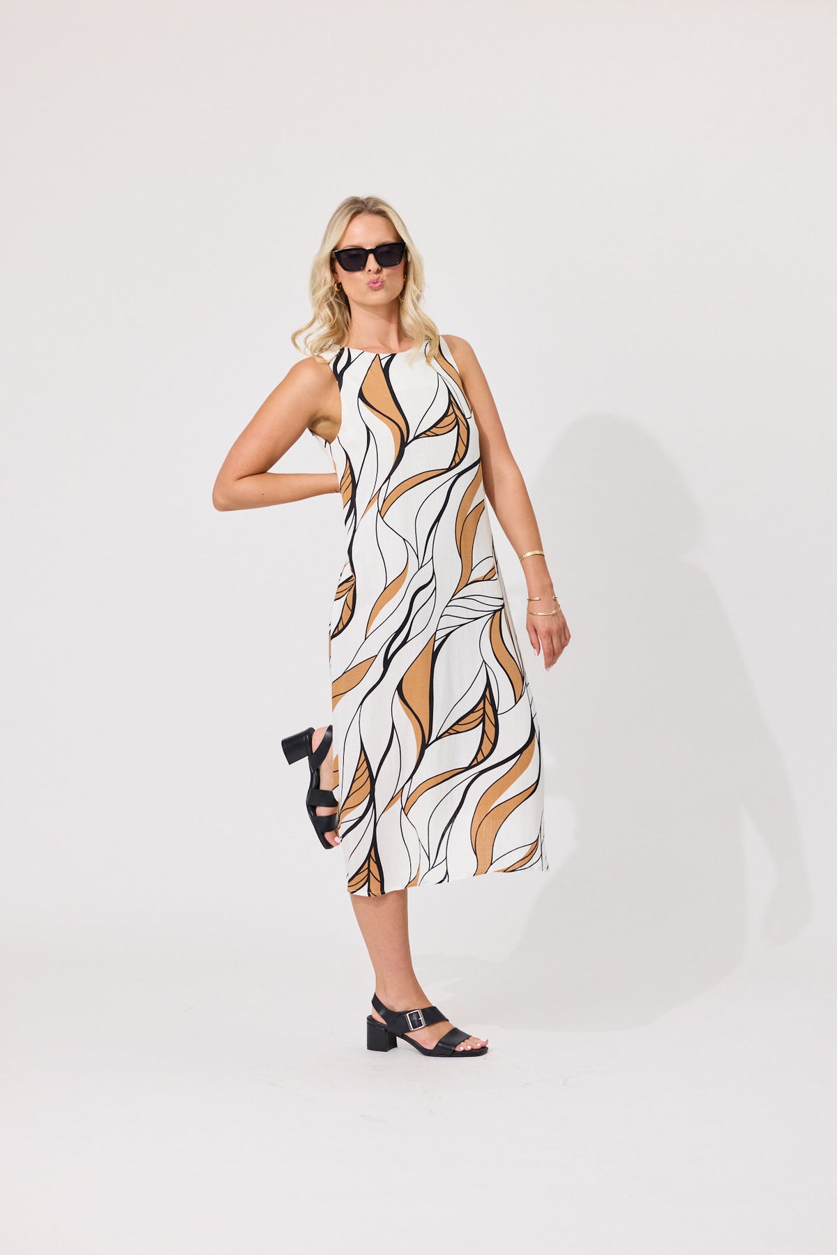 Lemon Tree Noa Leafy Dress-White