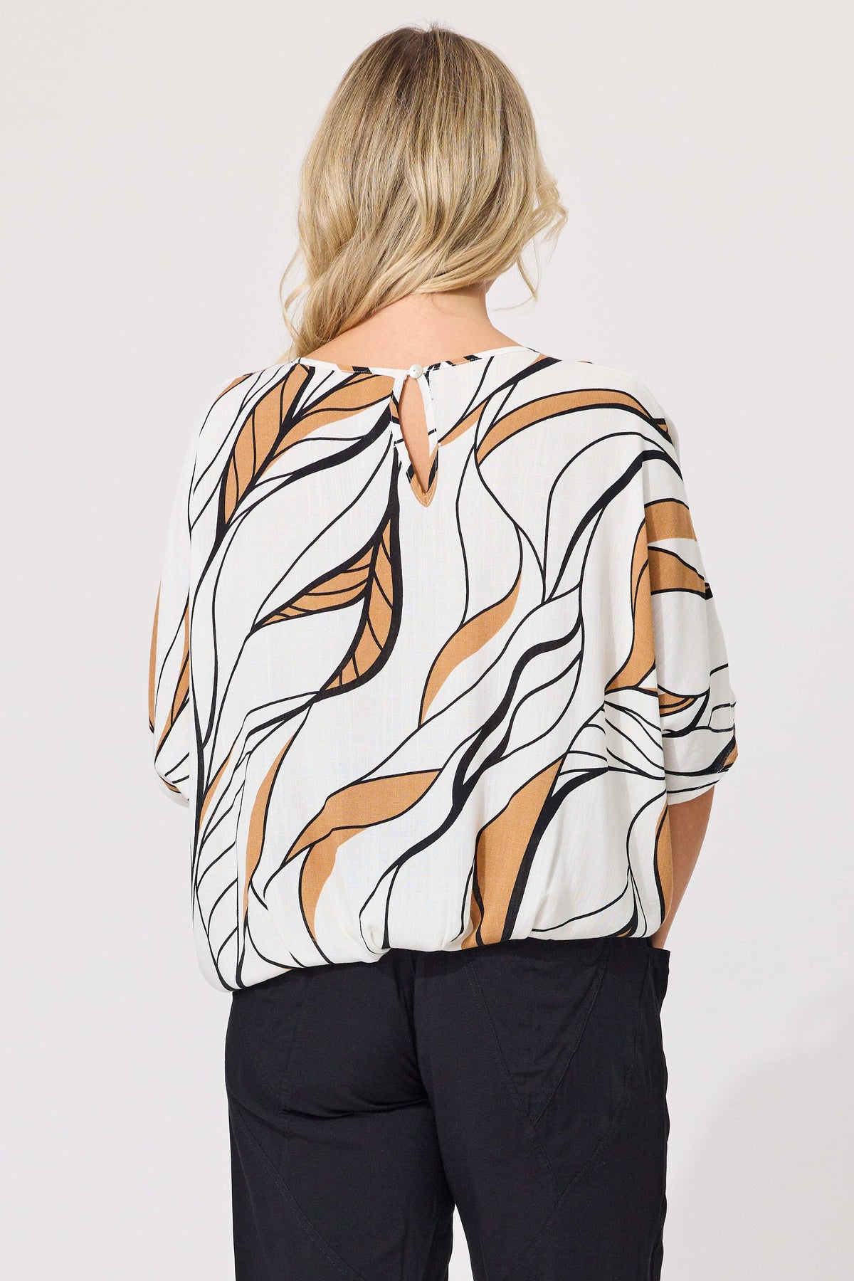 Lemon Tree Alessa Top Leafy White