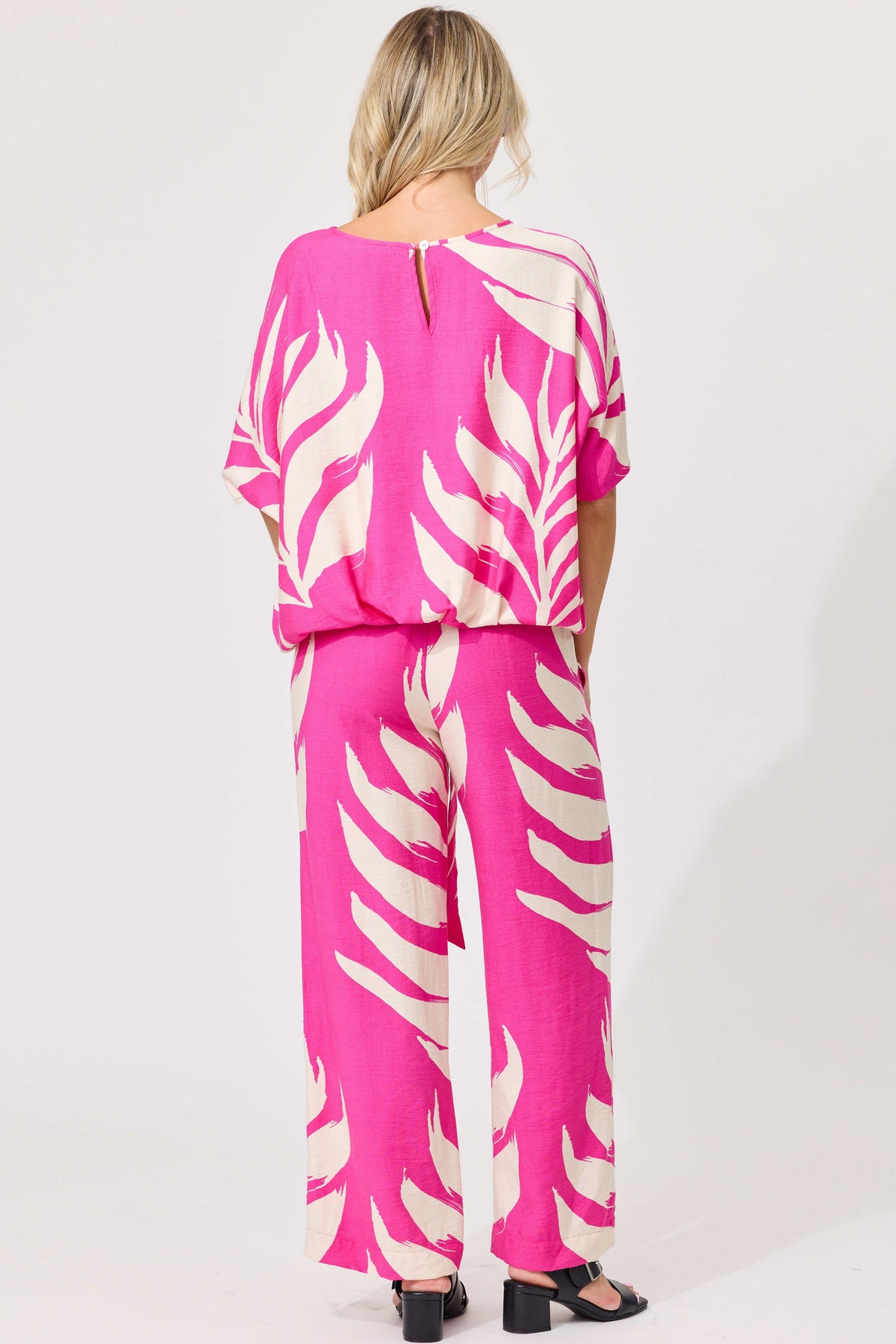 Lemon Tree Alessa Top Floral Fuchsia