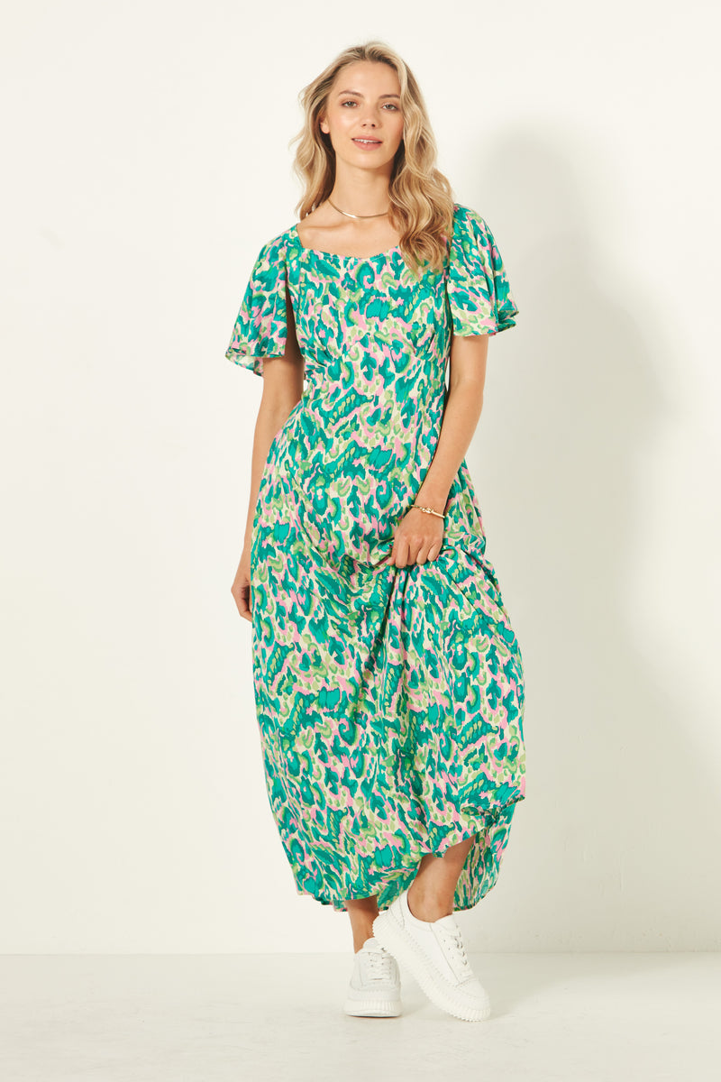 Lemon Tree Sylvia Dress - Teal Print