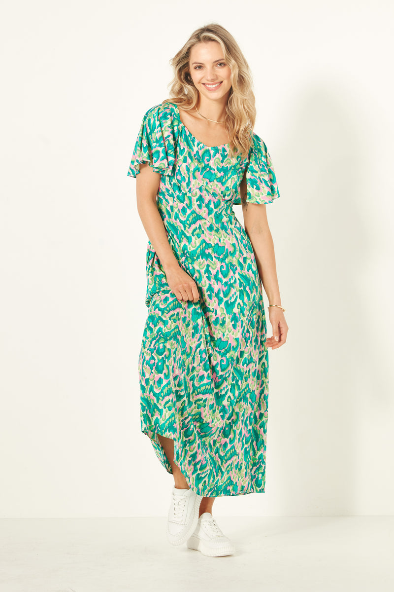 Lemon Tree Sylvia Dress - Teal Print