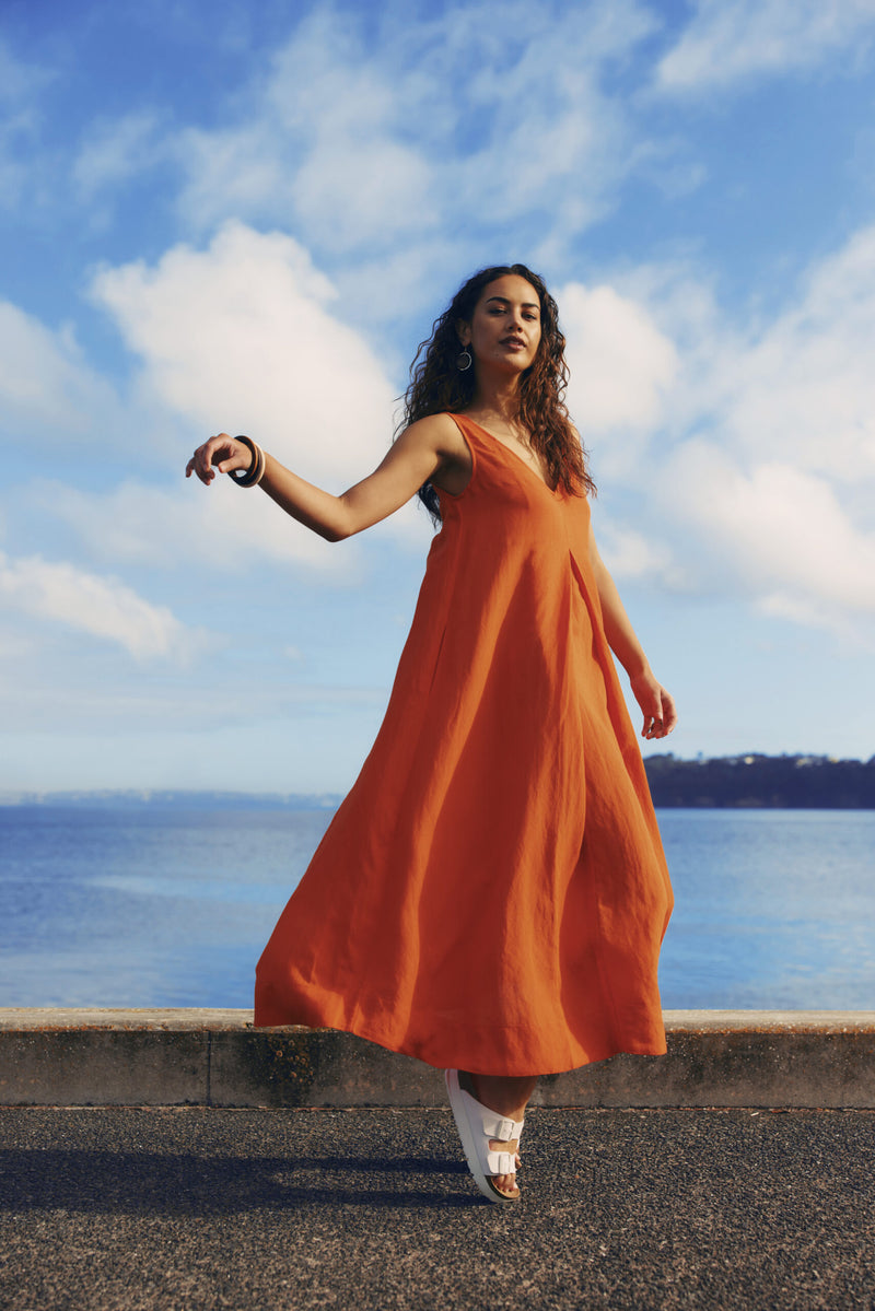 Madly Sweetly Eclipse Maxi Dress - Mandarin