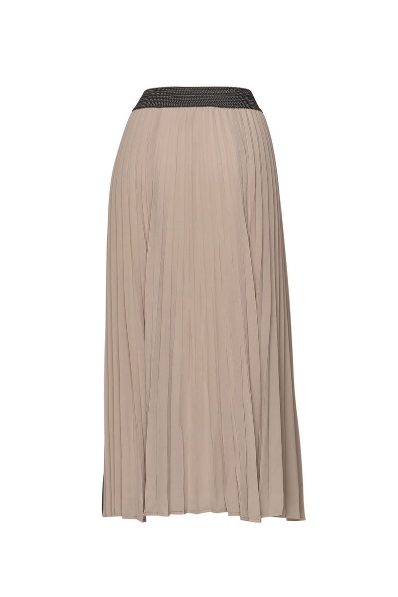 Madly Sweetly Just Pleat It Skirt - Taupe