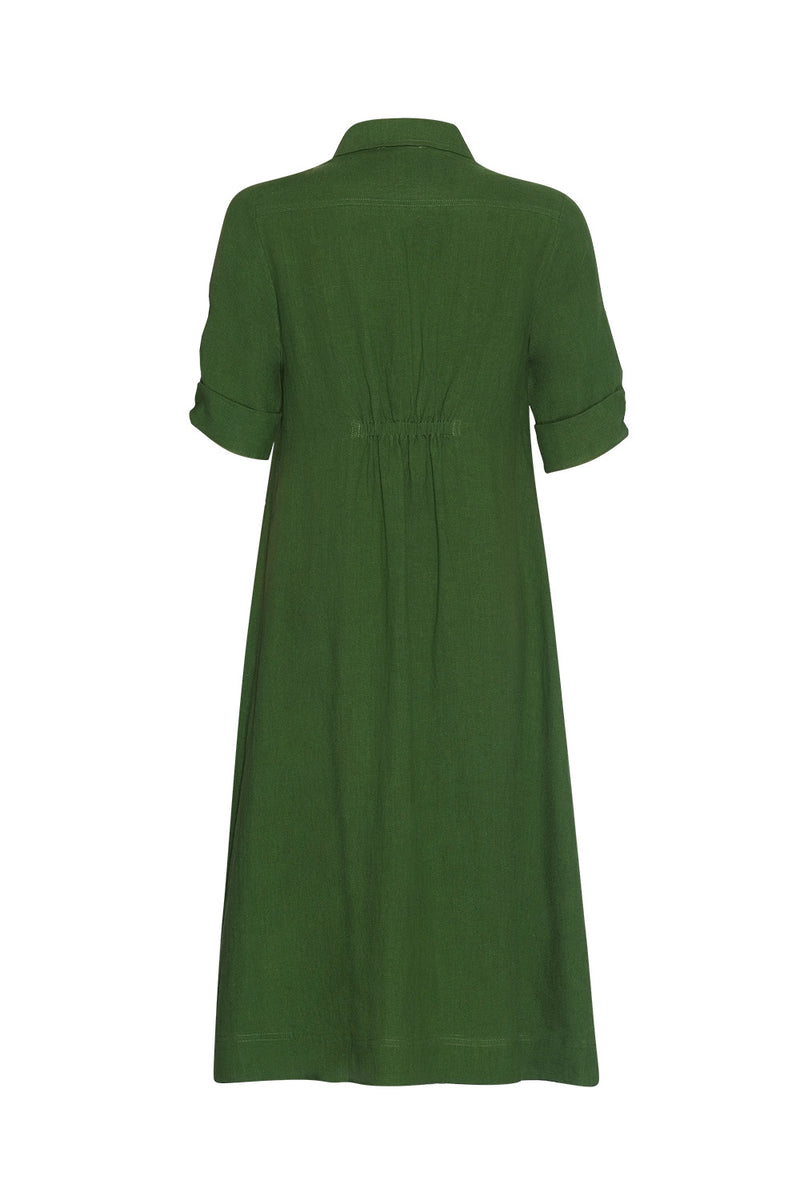 Madly Sweetly Echo Shirt Dress - Bottle ROSSELLINI + SHINE Madly Sweetly Echo Shirt Dress - Bottle ROSSELLINI + SHINE