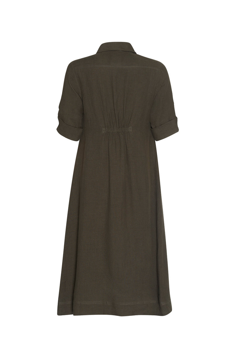 Madly Sweetly Echo Shirt Dress - Khaki