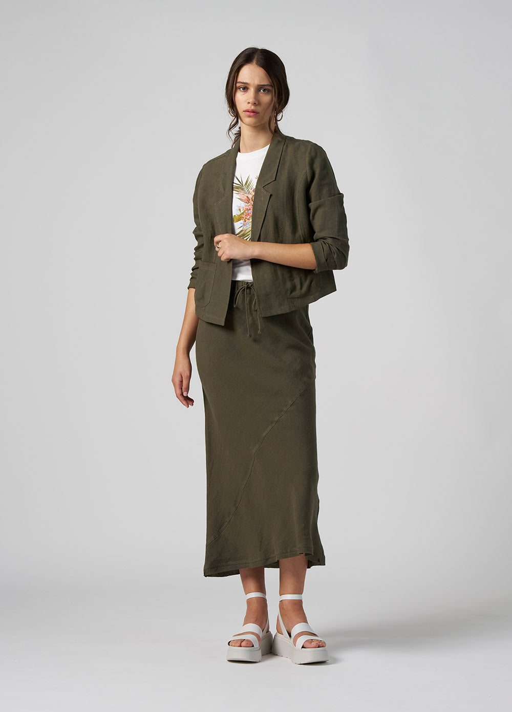 Madly Sweetly Echo Skirt - Khaki