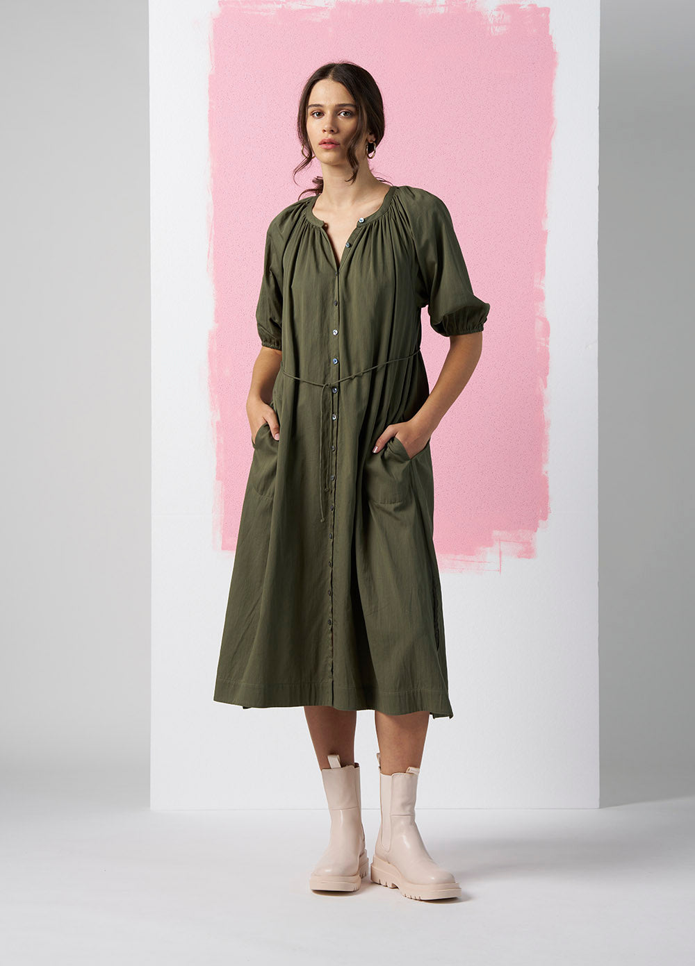 Madly Sweetly Wistful Dress - Palm Green