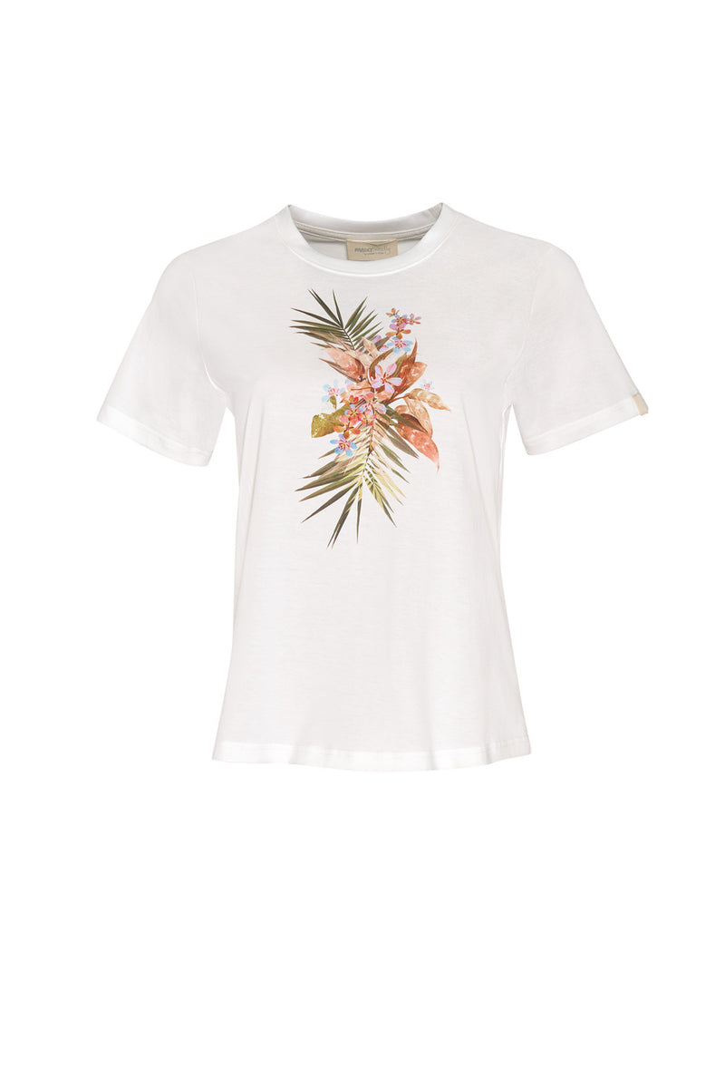 Madly Sweetly Sweet Tee White Palm