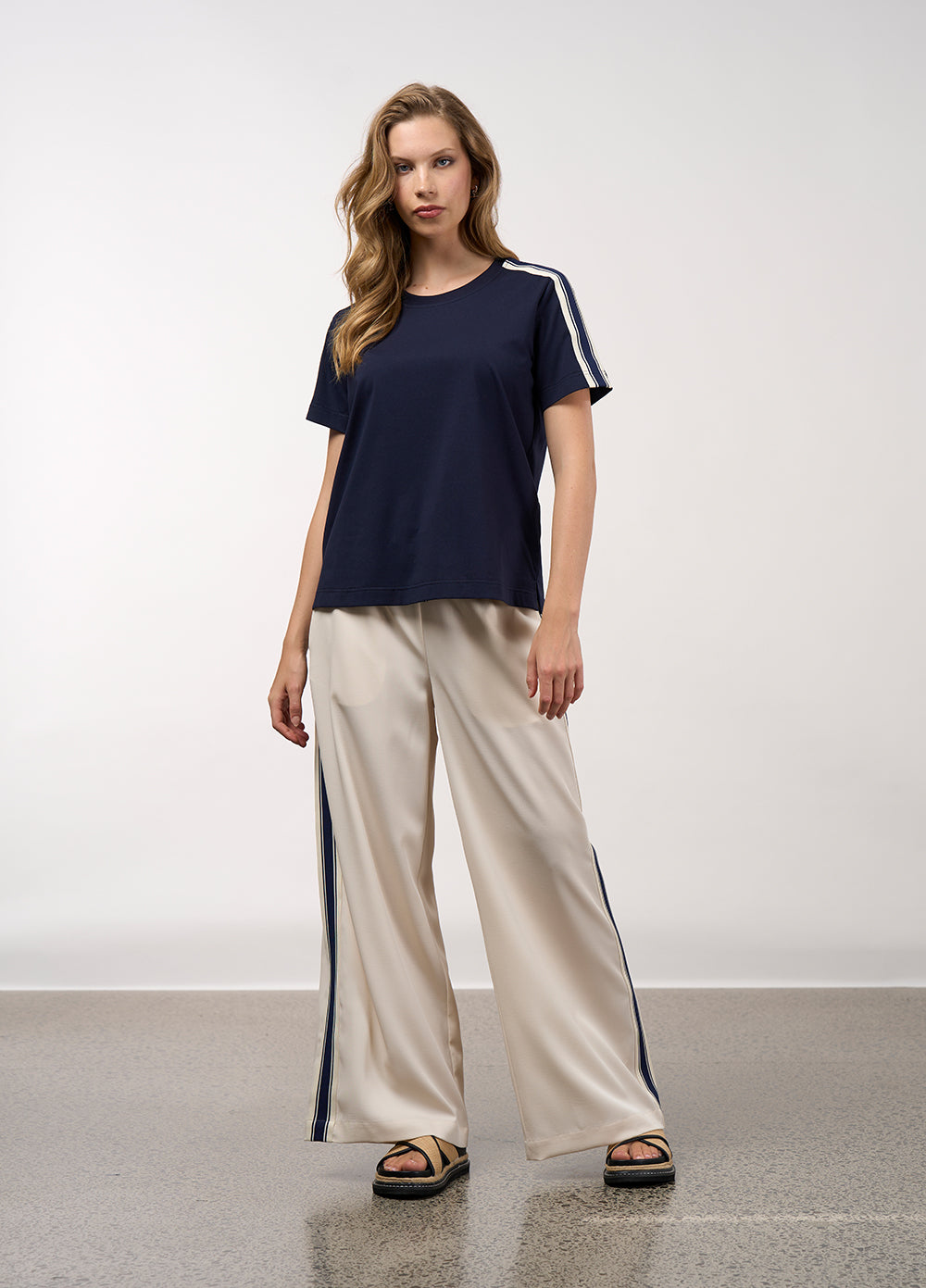 Madly Sweetly Linear Tee - Navy