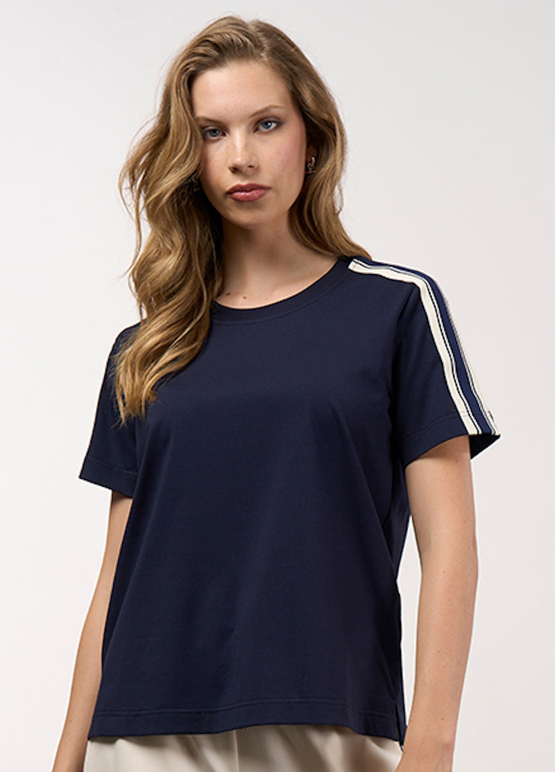 Madly Sweetly Linear Tee - Navy