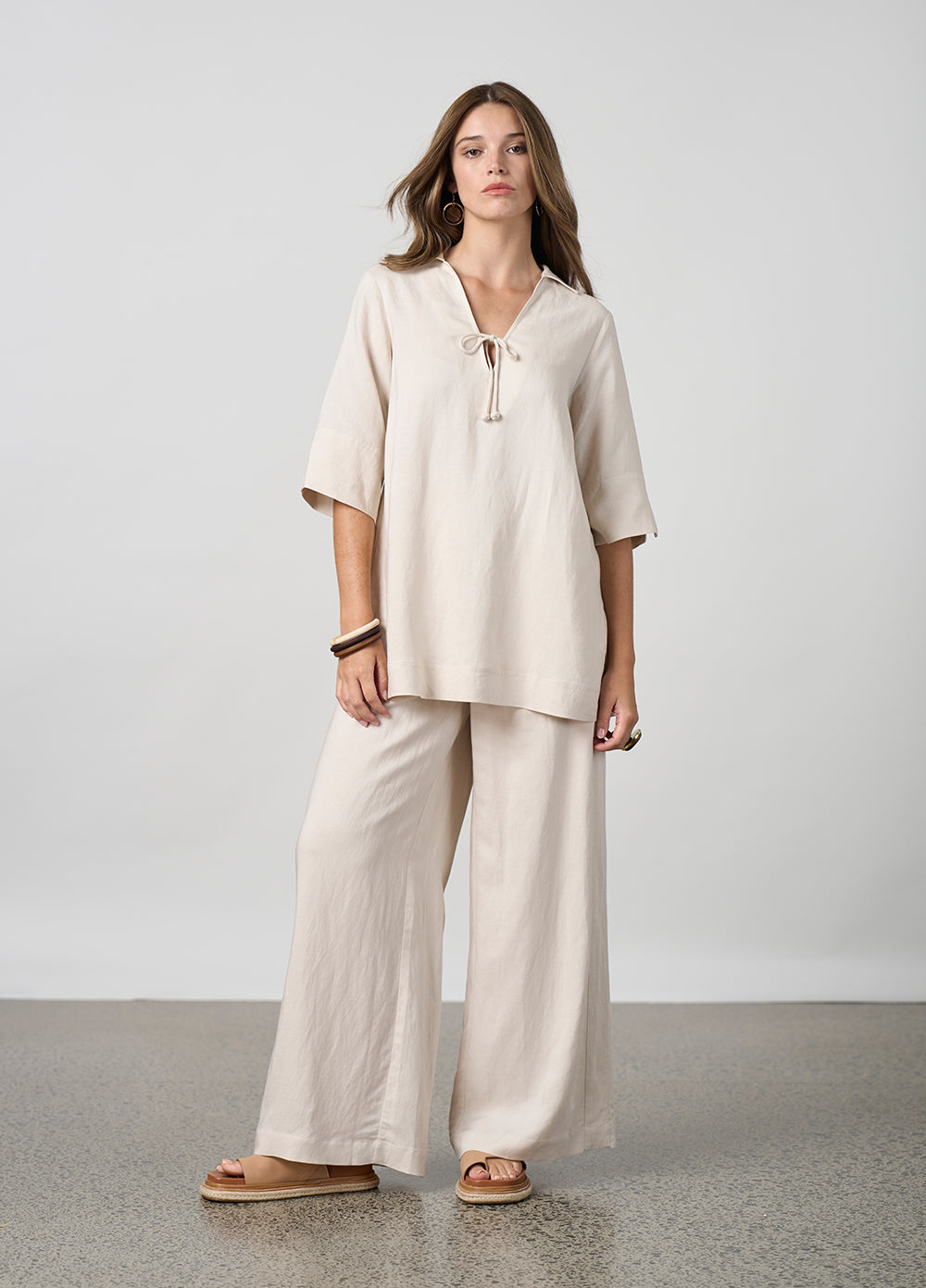Madly Sweetly Eclipse Tunic Top - Chalk
