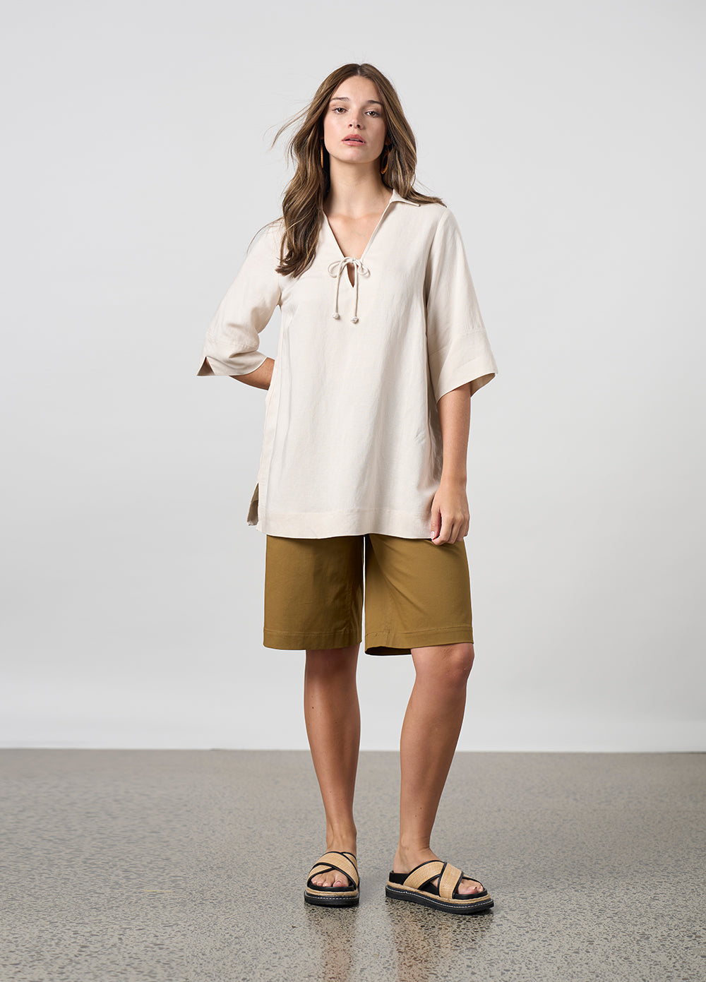 Madly Sweetly Eclipse Tunic Top - Chalk