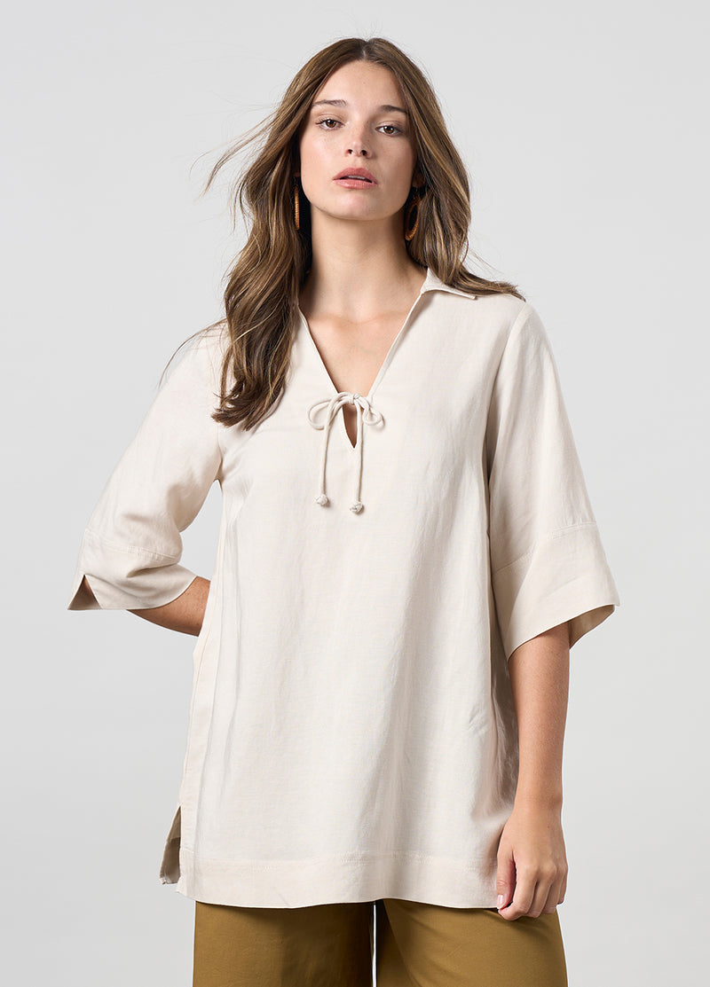 Madly Sweetly Eclipse Tunic Top - Chalk