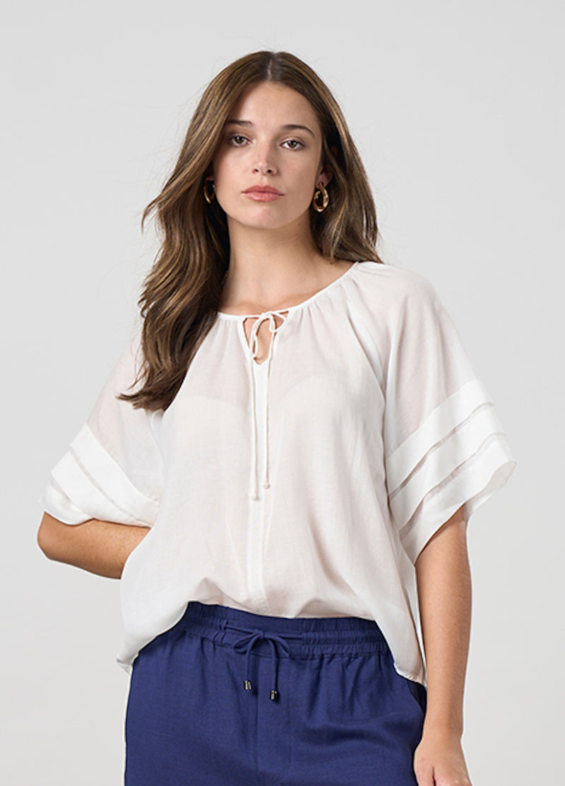 Madly Sweetly Parallel Top - White