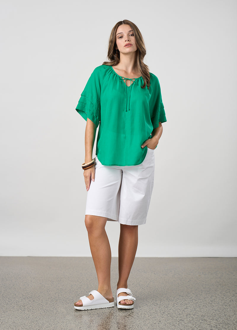 Madly Sweetly Parallel Top - Emerald