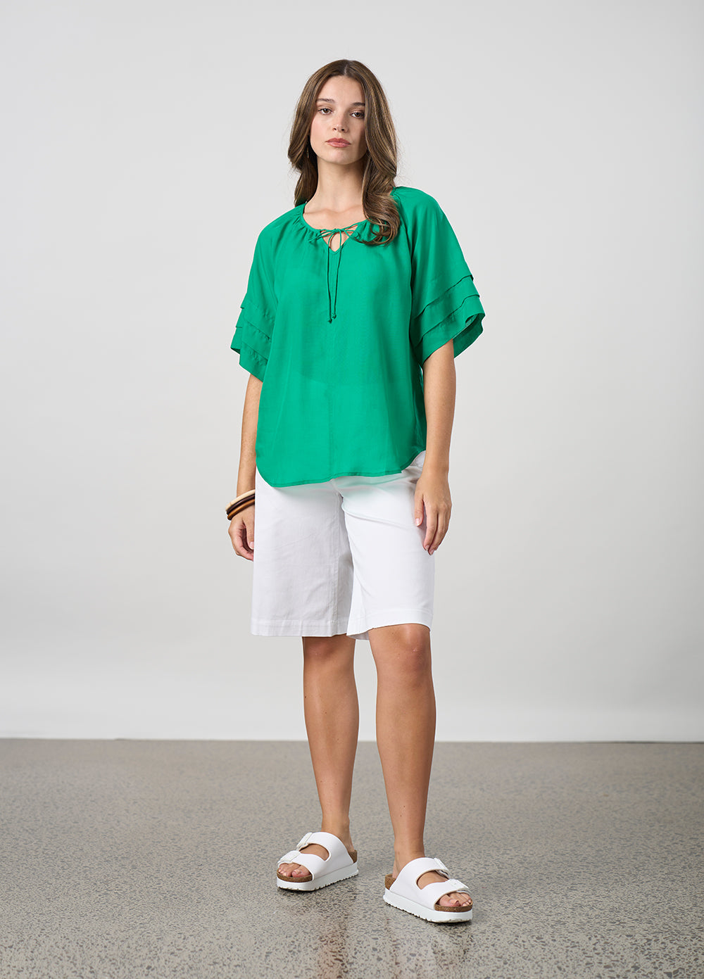 Madly Sweetly Parallel Top - Emerald