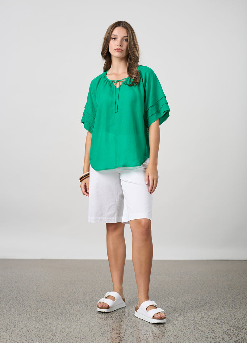 Madly Sweetly Parallel Top - Emerald