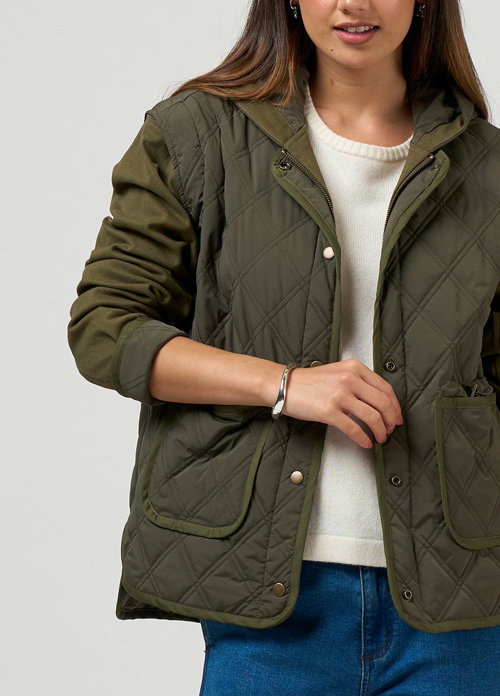 Madly Sweetly Tetris Jacket Khaki