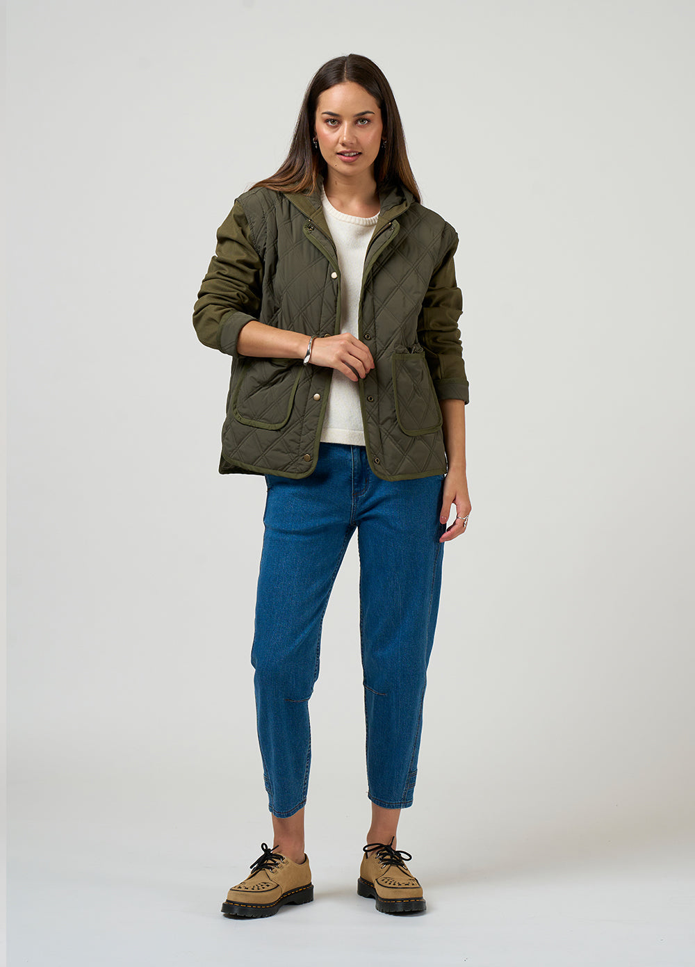 Madly Sweetly Tetris Jacket Khaki