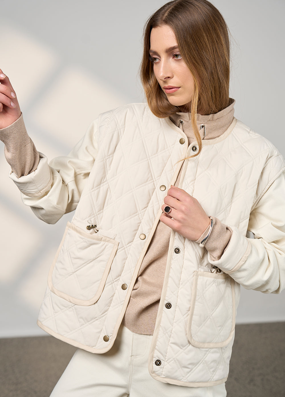 Madly Sweetly Tetris Jacket Vanilla