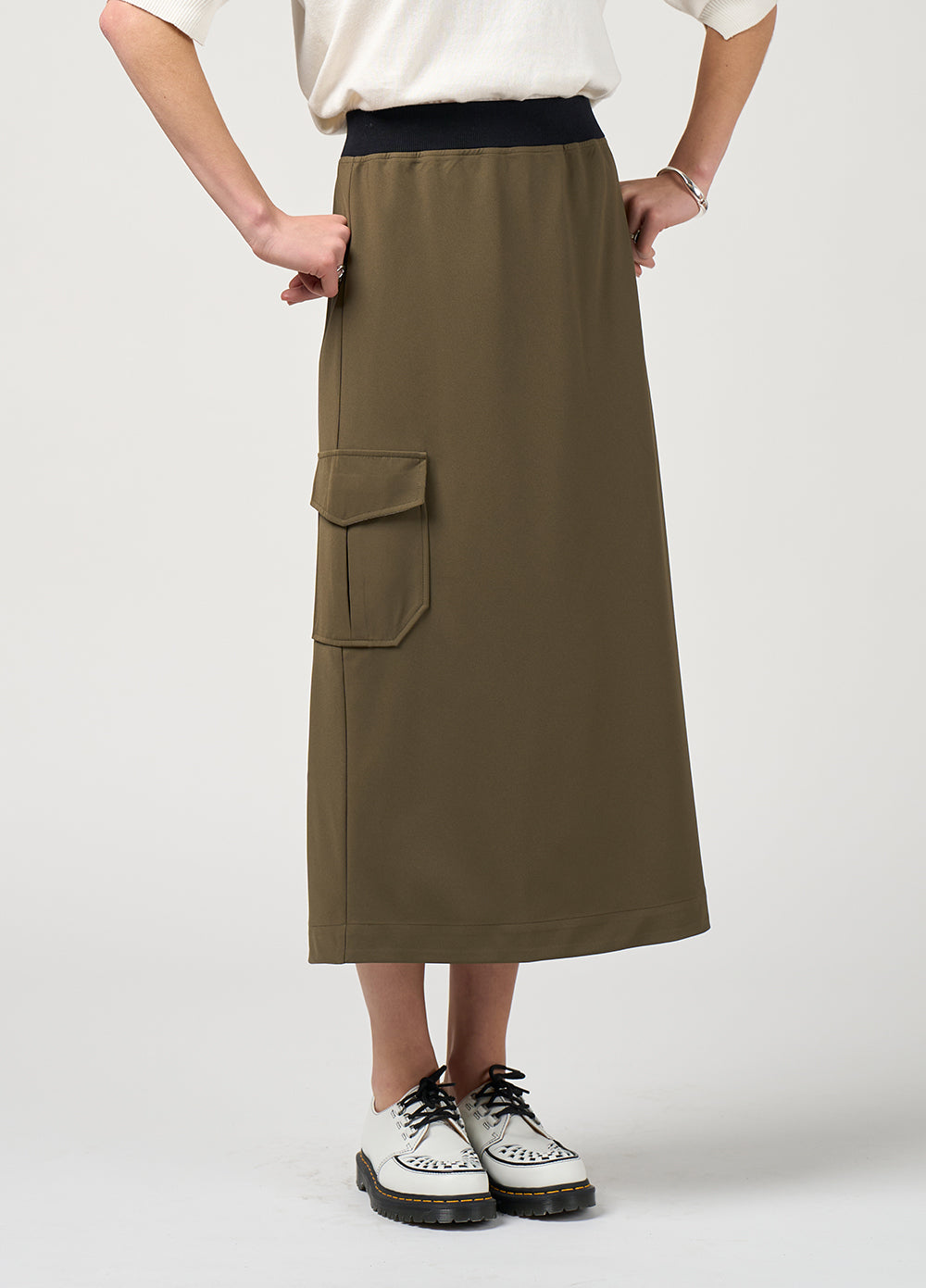 Madly Sweetly Cavalry Skirt Khaki