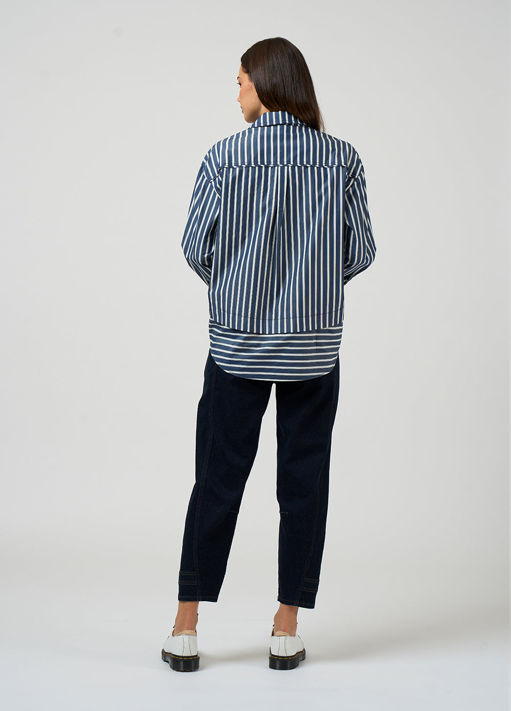 Madly Sweetly Directions Stripe Shirt Navy