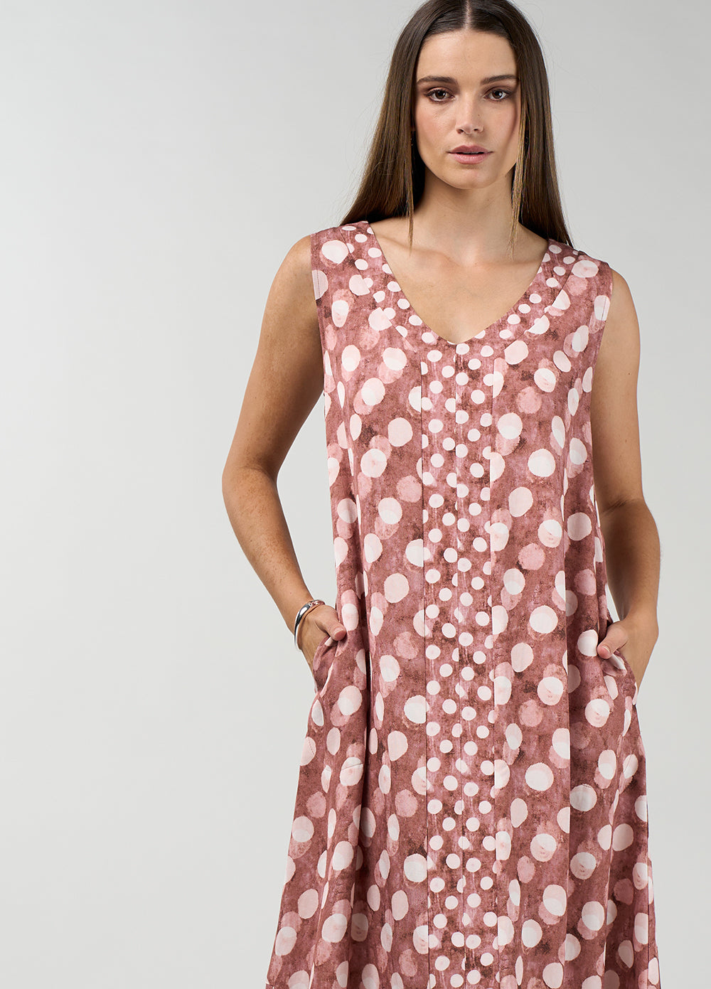 Madly Sweetly Vision Maxi Dress- Cocoa Multi