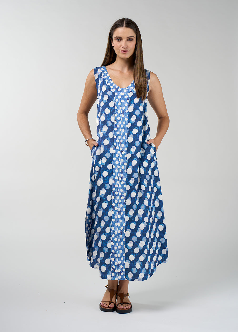 Madly Sweetly Vision Maxi Dress- Denim Multi