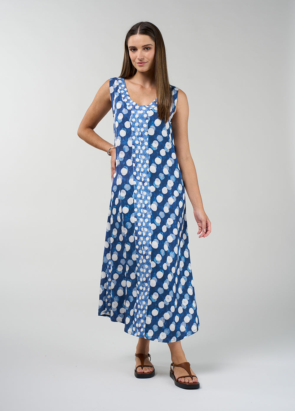 Madly Sweetly Vision Maxi Dress- Denim Multi