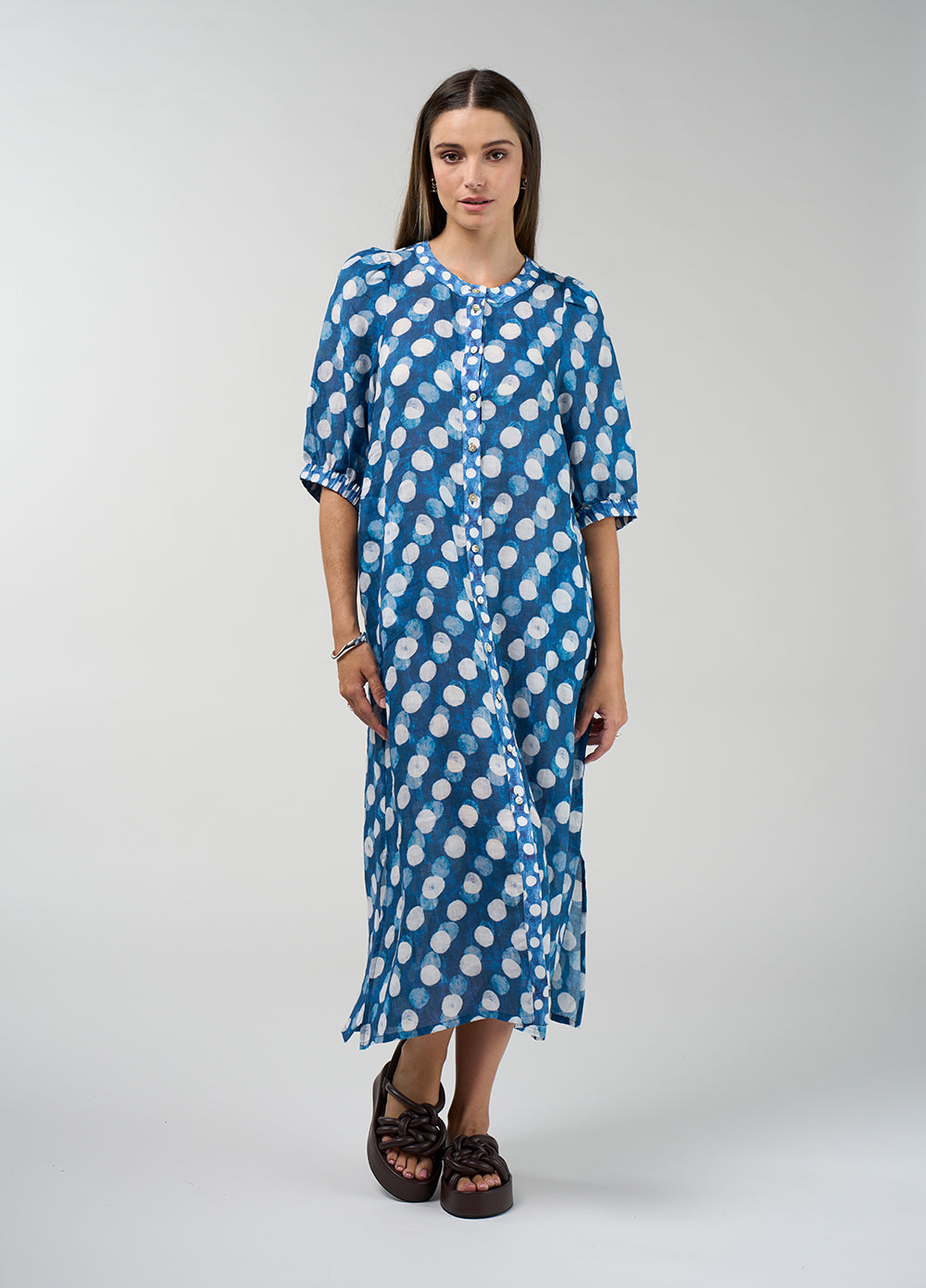 Madly Sweetly Vision Shirt Dress - Denim Multi