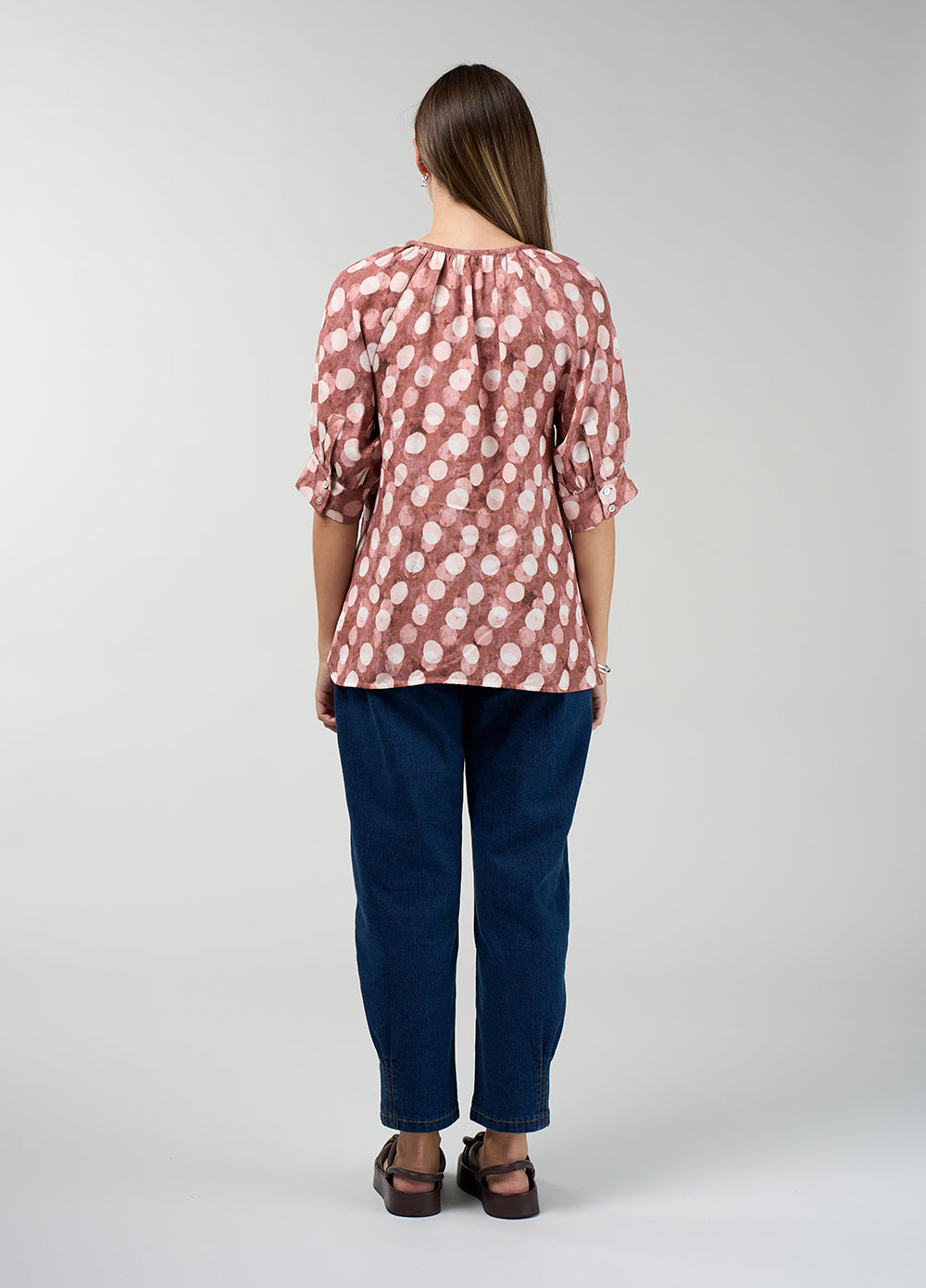 Madly Sweetly Vision Blouse- Cocoa Multi