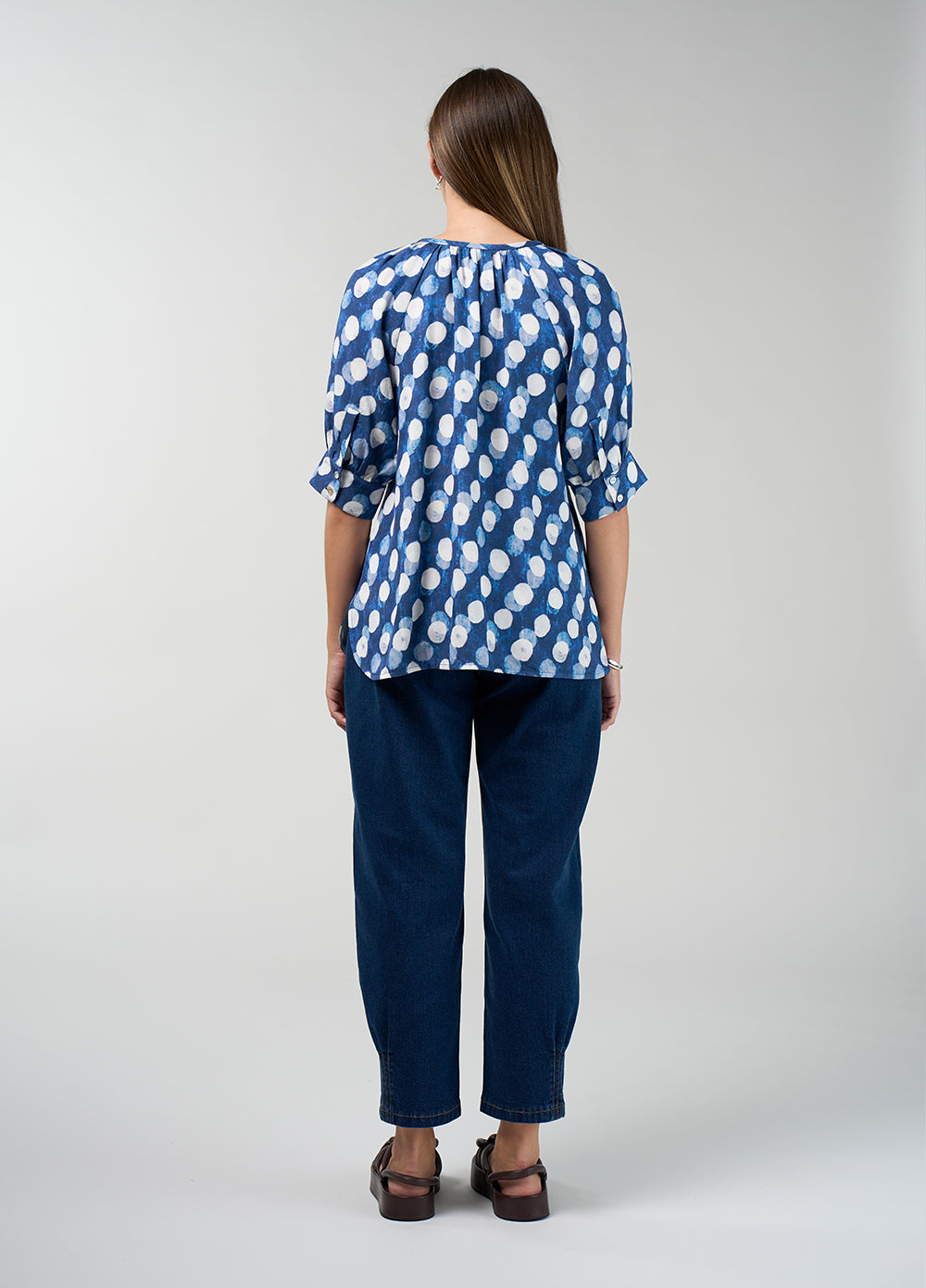 Madly Sweetly Vision Blouse- Denim Multi