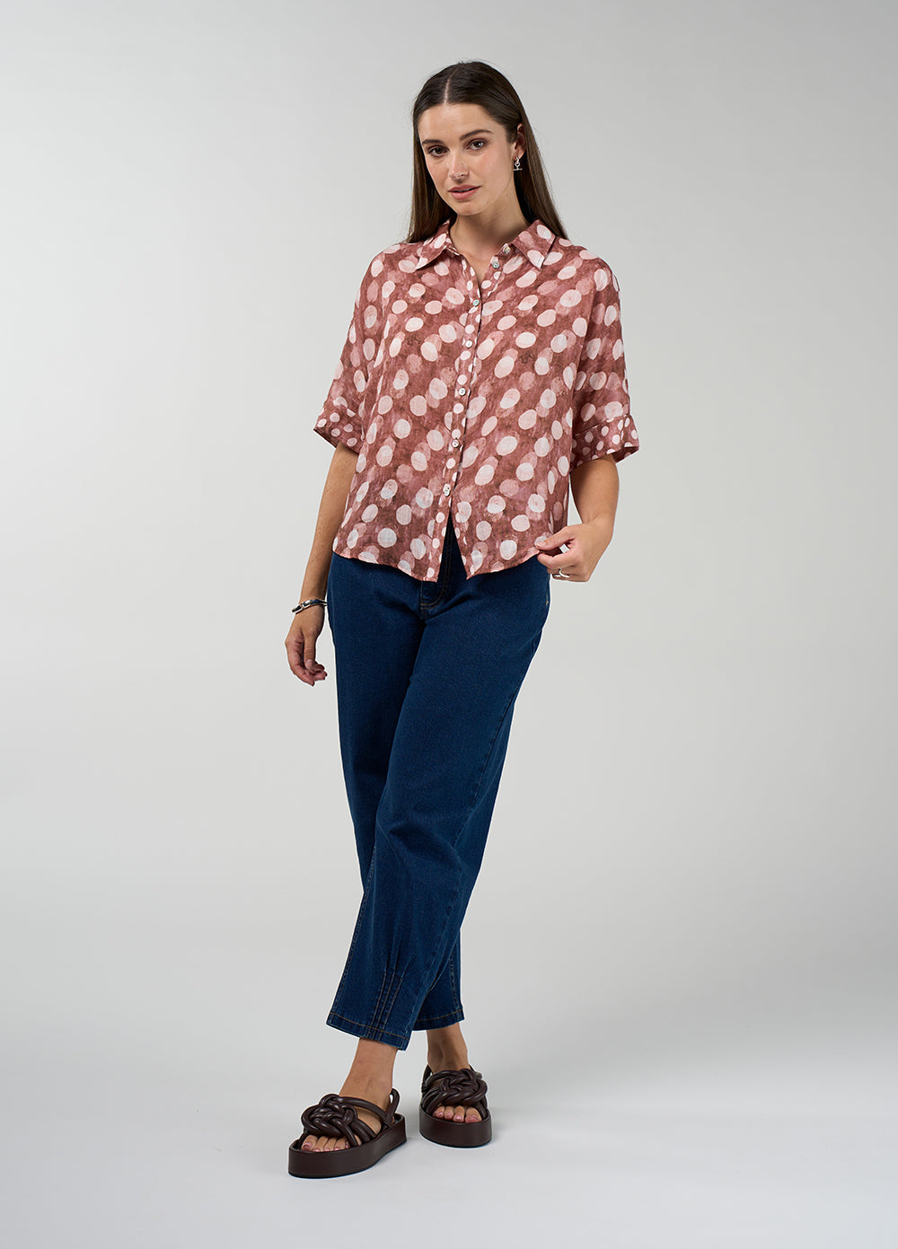Madly Sweetly Vision Shirt- Cocoa Multi