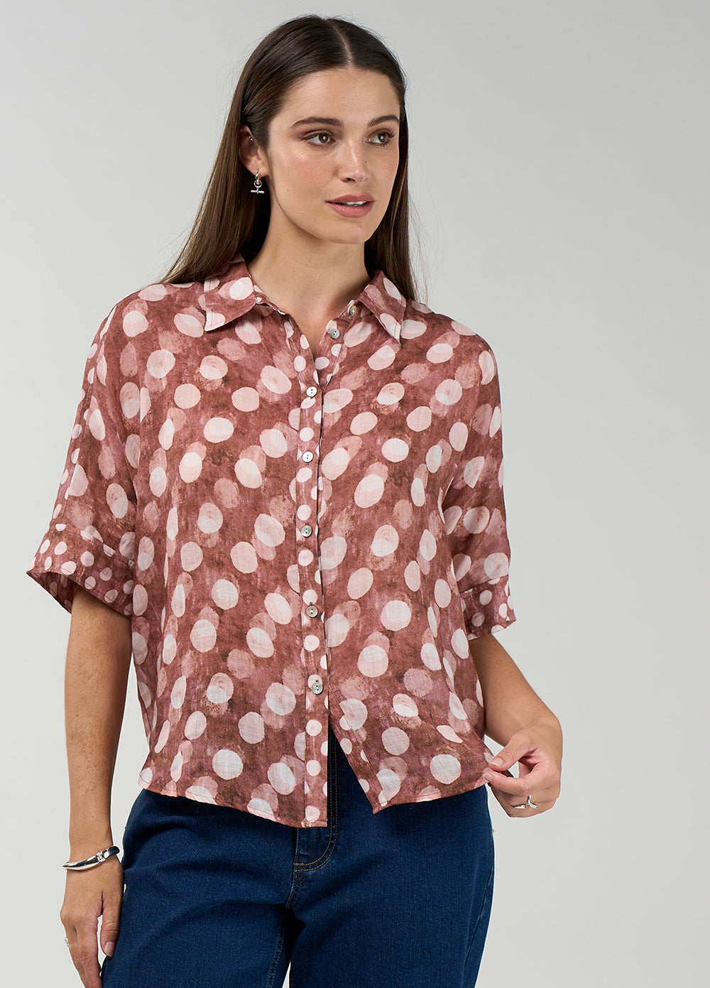 Madly Sweetly Vision Shirt- Cocoa Multi